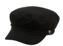12 Wholesale Cotton Greek Fisherman Hats In Black