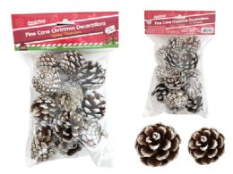 48 Wholesale Christmas Decoration Pine Cone 15pc