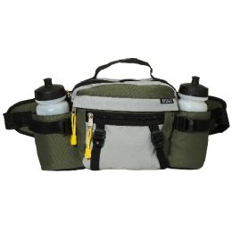 30 Pieces Dual Squeeze Hydration Pack In Moss Gray And Black - Fanny Pack