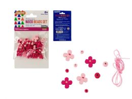 288 Pieces Wood Beads Set 100pc Flowers - Craft Beads