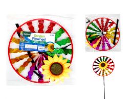 72 Pieces Sunflower Pinwheel - Wind Spinners