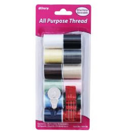 72 Pieces All Purpose Thread, 25 Yds. (22.86m) Each, Multi Assortment, 12 Ct. - Sewing Supplies