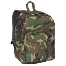 30 Pieces Woodland Camo Basic Backpack - Backpacks 17"