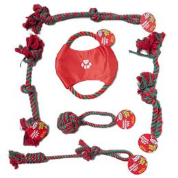 72 Bulk Dog Toy Christmas Rope Chews