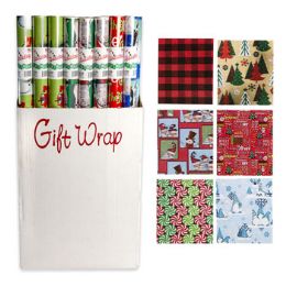 48 Wholesale Gift Wrap Christmas 85 Sq Ft1.5in Core Asst Designs Pp $6.99made In Usa