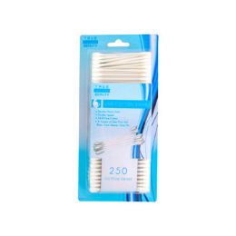 24 of Cotton Swabs 250 Ct Plastic Stick Hba Blister Card