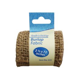 72 Wholesale Natural Burlap Fabric, 2-1/2" X 72", Brown