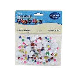 144 Bulk Wiggly Eyes, Colors, 125 Count