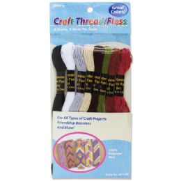 144 Pieces Embroidery Floss, Dark Color Assortment - Craft Tools
