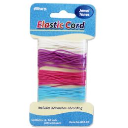 144 Wholesale Elastic Cord, Jewel Tones