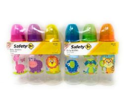 12 pieces Safety 1st 3pk 9oz Round Baby Bottles W/animal Prints C/p 12 - Baby Bottles