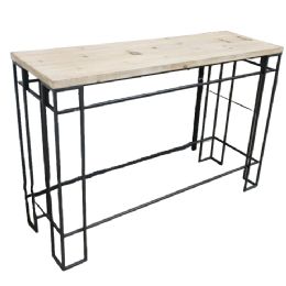 Wholesale Natural Console Table with Wire Scroll Frame