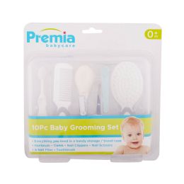 12 Bulk Premia Babycare 10pc Baby Grooming Set C/p 12