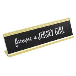 24 Wholesale 8x2 FOREVER A JERSEY GIRL Print Metal Tabletop Plaque