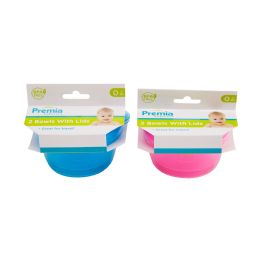 24 Pieces Premia Babycare 2pk Baby Bowl W/lid - Baby Accessories