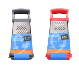 12 Wholesale Baker's Secret 4-Side Stainless Steel Grater C/p 12