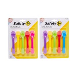 36 Bulk Safety 1st 10pk Spoon & Fork Set C/p 36