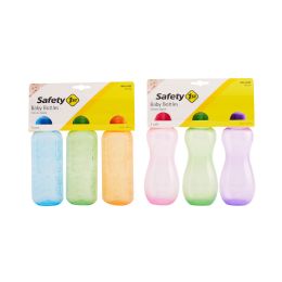 12 Pieces Safety 1st 3pk 8oz Triangle And Grip Baby Bottle C/p 12 - Baby Bottles