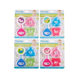 24 pieces Premia Baby 2 Teether & Rattle Set C/p 24 - Baby Toys