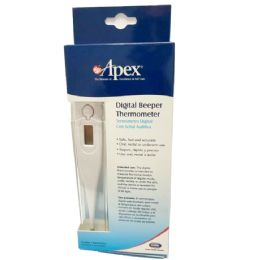 144 Wholesale APEX WHITE DIGITAL BEEPER THERMOMETER