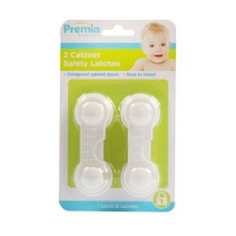 36 Wholesale Premia 2pc Baby Safe White Cabinet Latches C/p 36