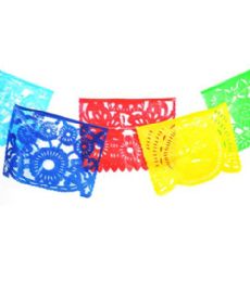48 Pieces Banner Fiesta Plastic - Hanging Decorations & Cut Out