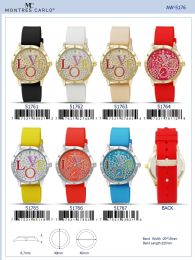 12 Wholesale Ladies Watch - 51761 assorted colors