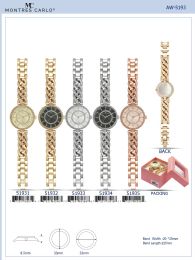 12 Wholesale Ladies Watch - 51932 assorted colors