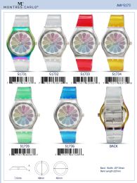 12 Wholesale Ladies Watch - 51731 assorted colors