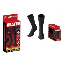 24 Bulk Men`s Heated Thermal Socksty