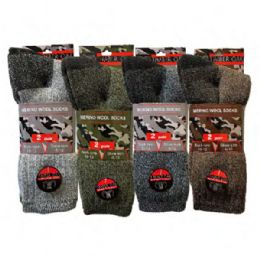 90 Wholesale Mens Merino Wool Hiking Cushion 2 Pack Socks 10-13