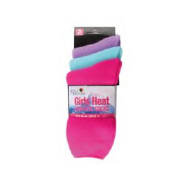 72 Wholesale Girls Heat Control Thermal Socks Size Usa 4 To 6