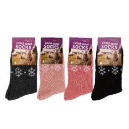 144 Pairs Wool Outdoor Hiking Trail Lady Wool Sock Cushion Crew Socks For Women - Womens Thermal Socks