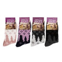 144 Pairs Lady Wool Sock Hiking Trail Cushion Crew Socks For Women - Womens Thermal Socks