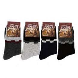 144 Wholesale Mens Wool Sock Size 10-13