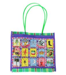 24 Pieces Mexican Shopping Bag Large With Zipper - Tote Bags & Slings