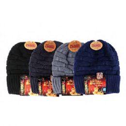 72 Wholesale Winter Thermal Beanie In Assorted Color