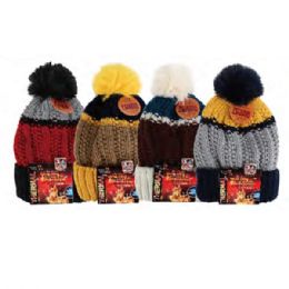 72 Pieces Thermal Heated Hat Double Layer - Winter Beanie Hats