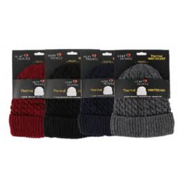 72 Pieces Thermal Heated Winter Beanie Hat Double Layer - Winter Beanie Hats