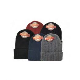 144 Pieces Mixed Colors Men Knitted Thermal Beanie Hats - Winter Beanie Hats