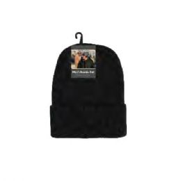 144 Pieces Small Thermal Black Beanie Hats For Men - Winter Beanie Hats