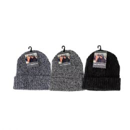 144 Pieces Grey Soft Winter Knit Beanie Hat For Men - Winter Beanie Hats