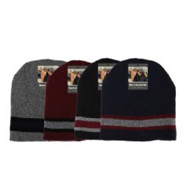 144 Wholesale Mens Beanie Hat Striped Assorted