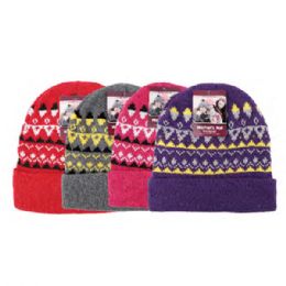 144 Pieces Lady Woollen Hat Insulated - Winter Beanie Hats