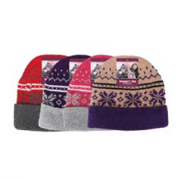 144 Wholesale Lady Woollen Hat Insulated