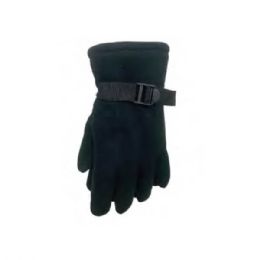 72 Bulk Black Thermal Heated Winter Gloves For Men