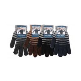 144 Wholesale Winter Knit Gloves For Men Warm Soft