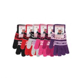 144 Bulk Winter Knit Glove For Women Stretchy Magic Gloves Full Fingers Gloves