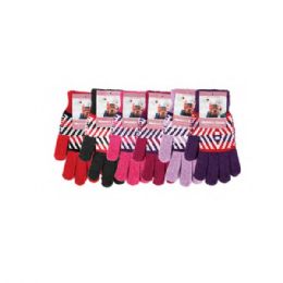 144 Pairs Winter Knit Glove For Women Stretchy Magic Gloves Full Fingers Gloves - Knitted Stretch Gloves