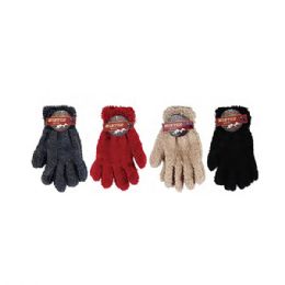 144 Pairs Winter Wear Womens Supersoft Thermal Winter Warm Gloves Wool Insulated Stretchy Quality Wear - Knitted Stretch Gloves
